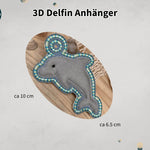 Stickdatei Delfin 3D-Anhänger für 10x10 Rahmen - Sewando