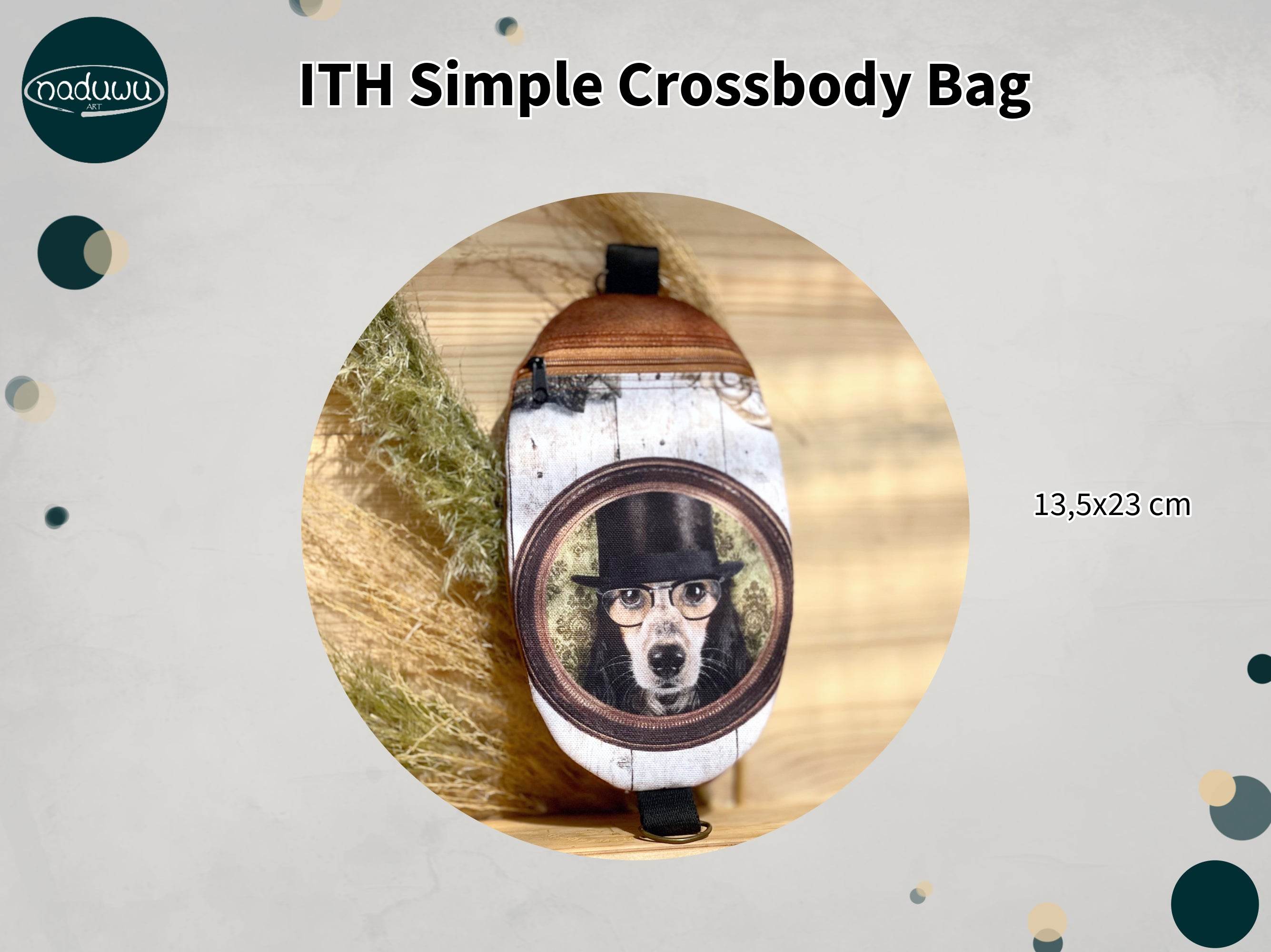Stickdatei Crossbody Bag 14,5x24 Simple, In The Hoop Tasche - Sewando