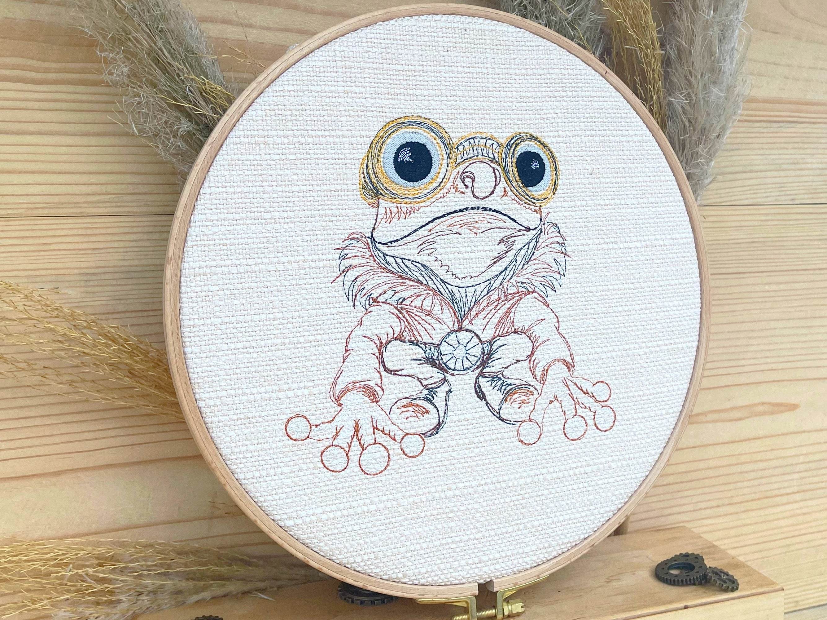 Stickdatei Steampunk Frosch Set 6 Größen - Sewando
