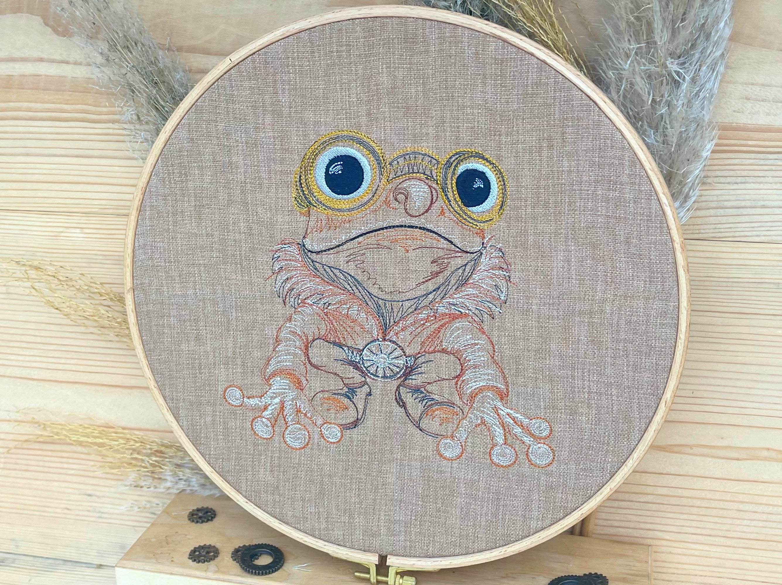 Stickdatei Steampunk Frosch Set 6 Größen - Sewando