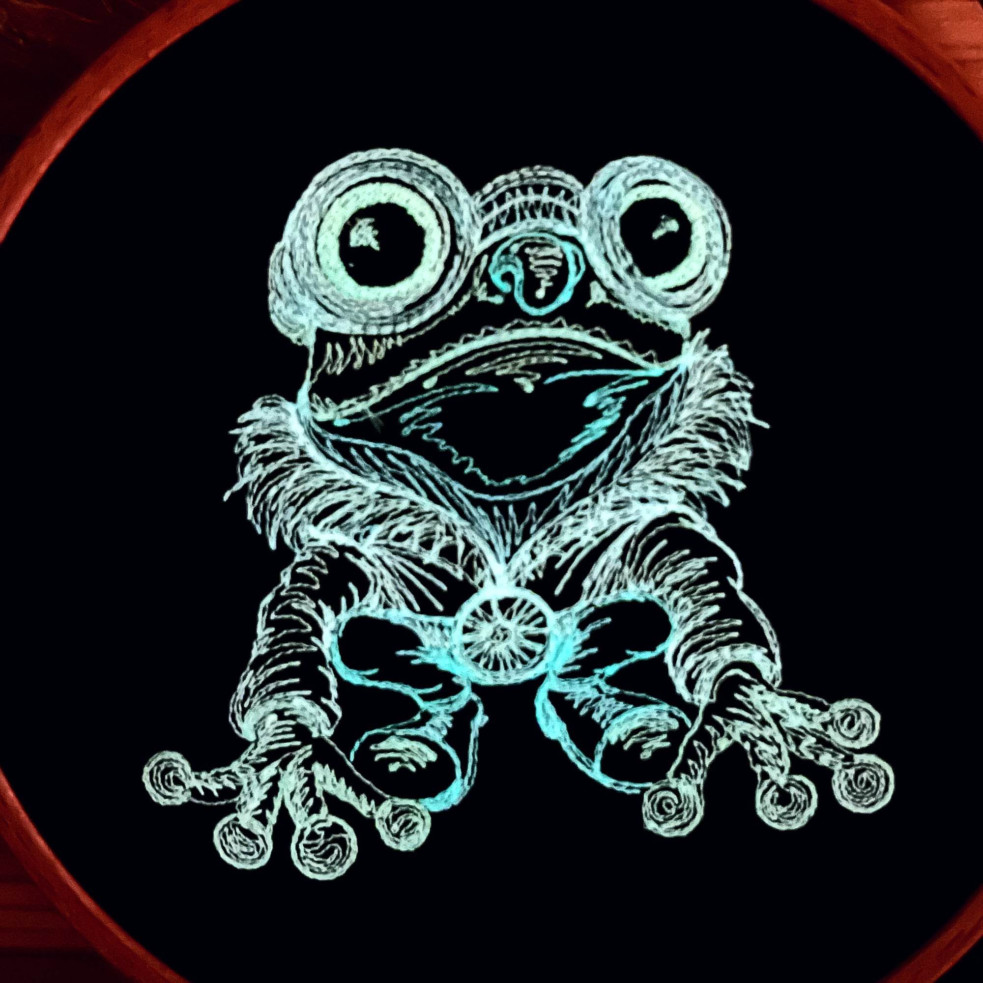 Stickdatei Steampunk Frosch Set mit 6 Größen - Sewando