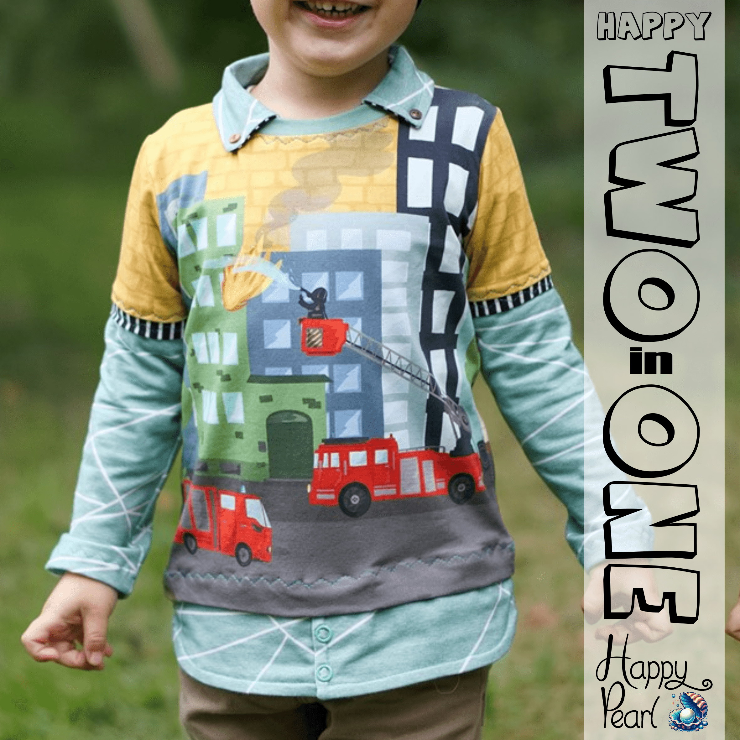 Happy Two in One - Gr 86-164 - Shirt im Lagenlook Schnittmuster - Sewando