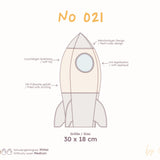 Spielzeug Schnittmuster - Rakete aus Stoff - 30 x 18 cm