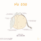 Orangen Tasche - Kindertasche - 13 x 13 cm