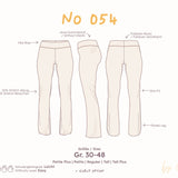 Mid-Rise Leggings mit Foldover-Bund und Flared Leg (Schnittmuster) – Damen Gr. 30–48