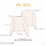 Longsleeve mit Rundhalsausschnitt (Relaxed Fit) – Schnittmuster (PDF) – Petite Plus Gr. 30–48