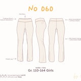 Mid-Rise Leggings mit Foldover-Bund und Flared Leg – Schnittmuster (PDF) – Girl Gr. 110–164