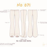 Schlaghose Schnittmuster - Mädchen 110-164 (Low Waist)