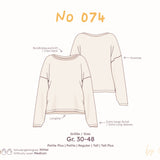 Oversized Pyjama-Shirt mit Rundhalsausschnitt – Schnittmuster (PDF) – Damen Gr. 30–48