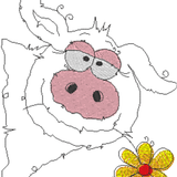 Stickdatei - Happy Stitching Schwein - Sewando