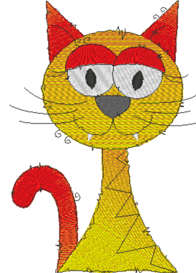 Stickdatei - Happy Stitching - Katze - Sewando