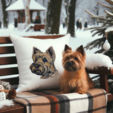Stickdatei Applikation Cairn Terrier "Cully" - realistisch - FÜR HELLE & DUNKLE STOFFE