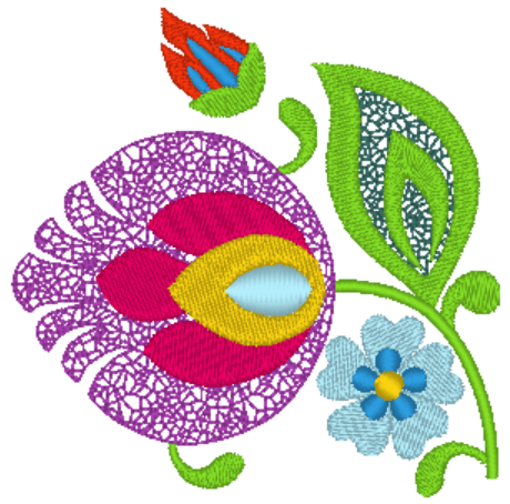 Stickdatei - Lowicz Blumen - Sewando