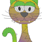 Stickdatei - Happy Stitching - Katze - Sewando