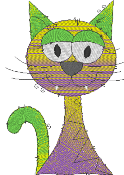 Stickdatei - Happy Stitching - Katze - Sewando