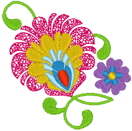 Stickdatei - Lowicz Blumen - Sewando