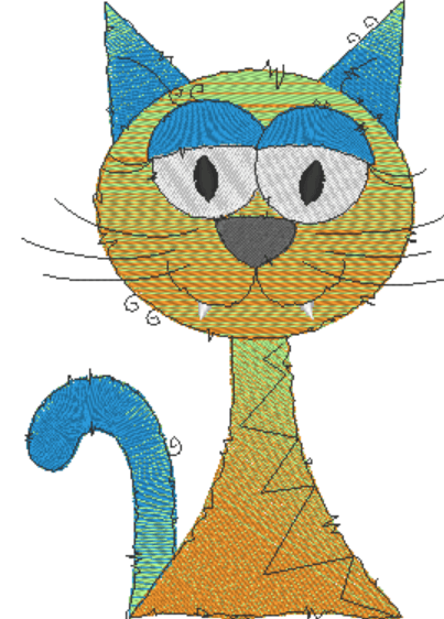 Stickdatei - Happy Stitching - Katze - Sewando
