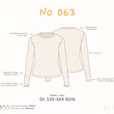 Longsleeve mit Rundhalsausschnitt (Slim Fit) – Schnittmuster – Gr. 110–164