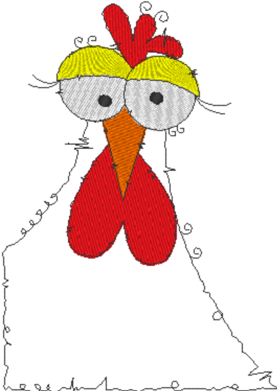 Stickdatei - Happy Stitching - Huhn - Sewando