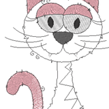 Stickdatei - Happy Stitching - Katze - Sewando