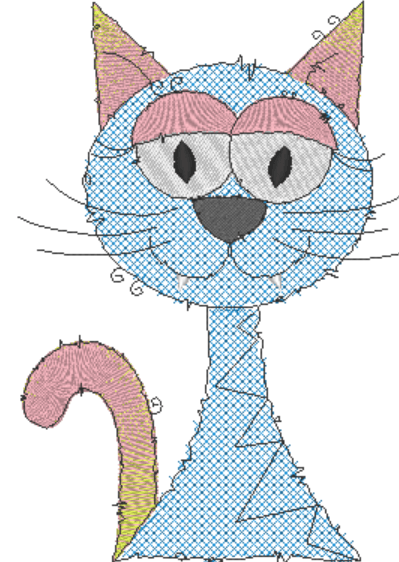 Stickdatei - Happy Stitching - Katze - Sewando