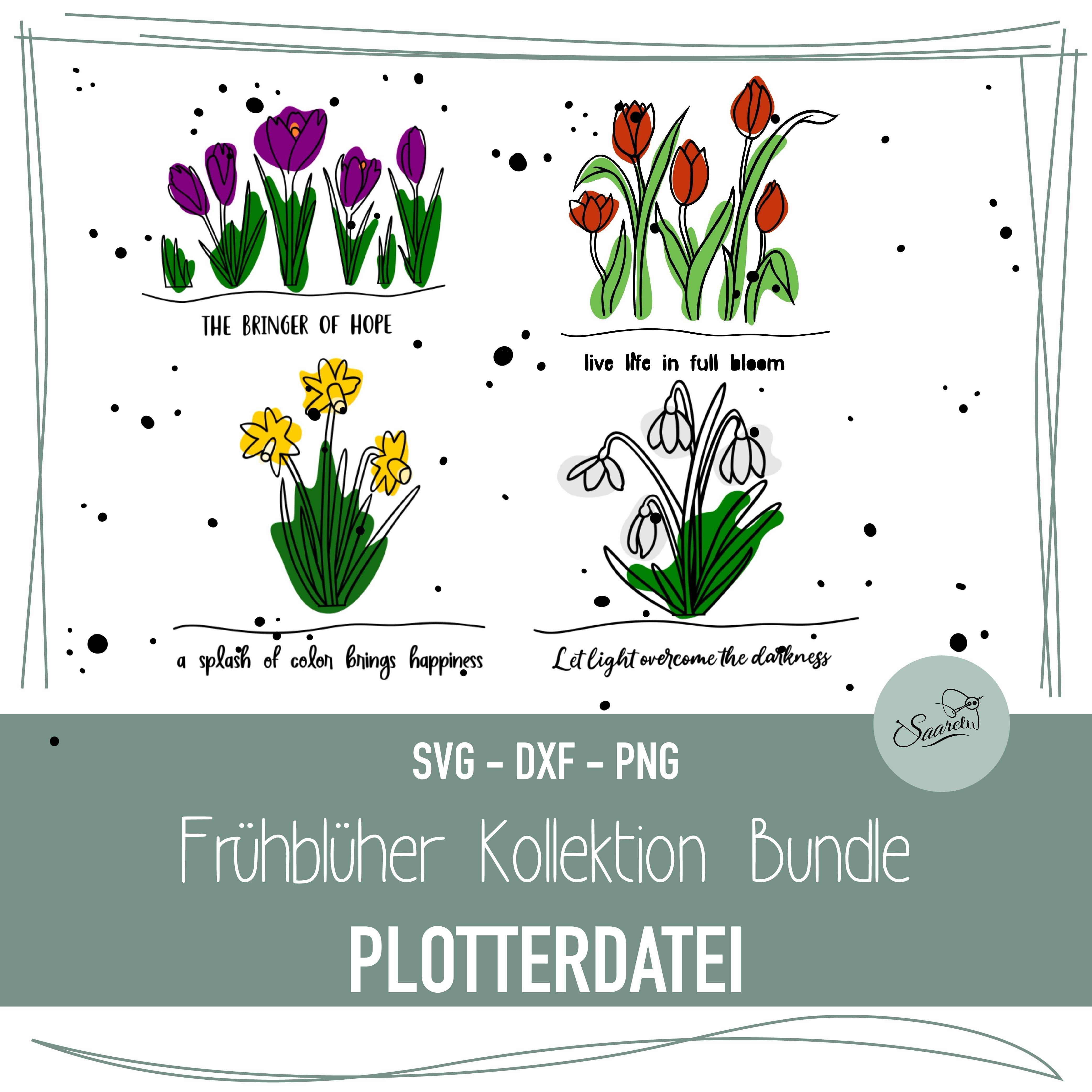 Plotterdatei Frühblüher Kollektion Bundle - Sewando