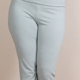 Mid-Rise Leggings mit Foldover-Bund und Flared Leg (Schnittmuster) – Petite Plus Gr. 30-48