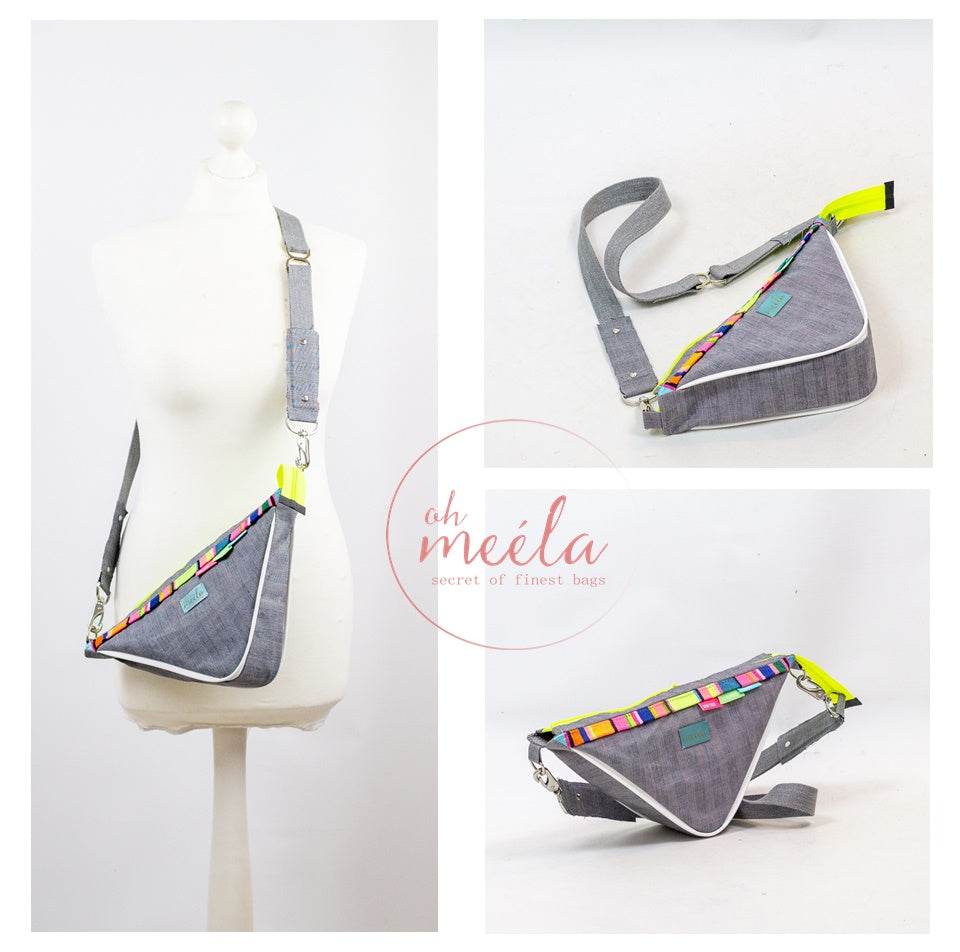 ohSalli Mini-Midi-Big * Taschen - Schnittmuster - Kombi-eBook * Crossbodybag - Dreiecktasche in 3 Größen - Sewando