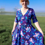 Schnittmuster Kleid „Amalia" als Ebook Gr. 34 - 46  von Graustufen-Stoffe