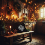 Stickdatei Christbaumkugel Maria & Jesus - realistisch - FÜR DUNKLE STOFFE - Sewando