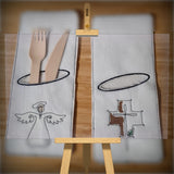 Stickdatei-Set - 8 Bestecktaschen "Christliche Symbole"