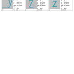 Stickdatei Schrift ca.3cm Buchstaben und Zahlen Set 2519 - Sewando