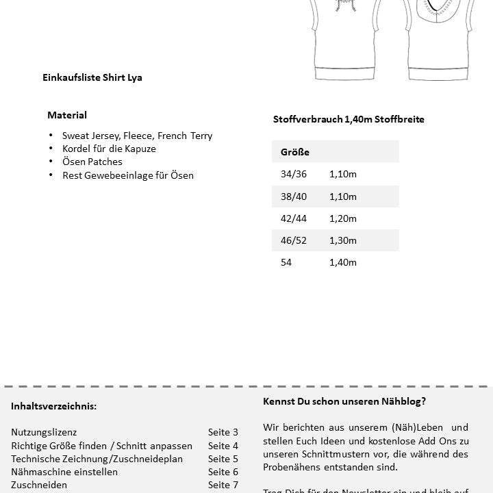 Schnittmuster Sweater Lya Gr. 34-54 - Sewando