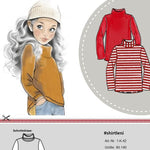 Schnittmuster Kinder Shirt Rollkragen Leni Gr. 80-140 - Sewando