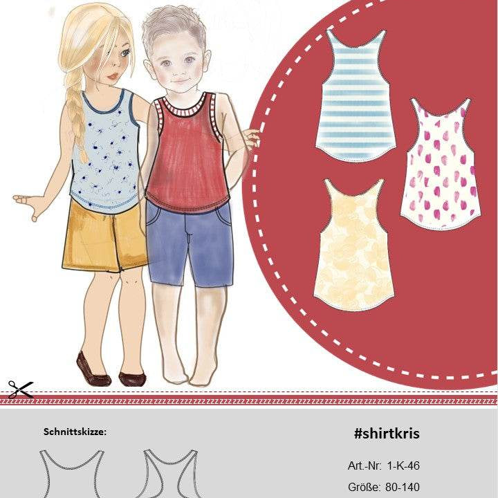 Schnittmuster Tanktop Kris (unisex) Gr. 80-140 - Sewando