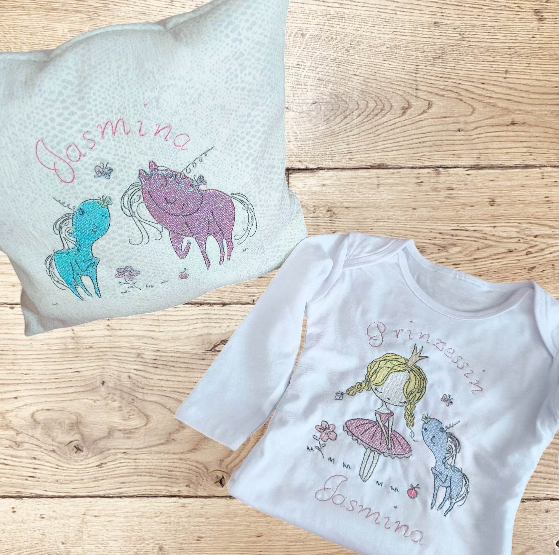 Stickdatei Prinzessin und Einhorn Set 2580 - Sewando