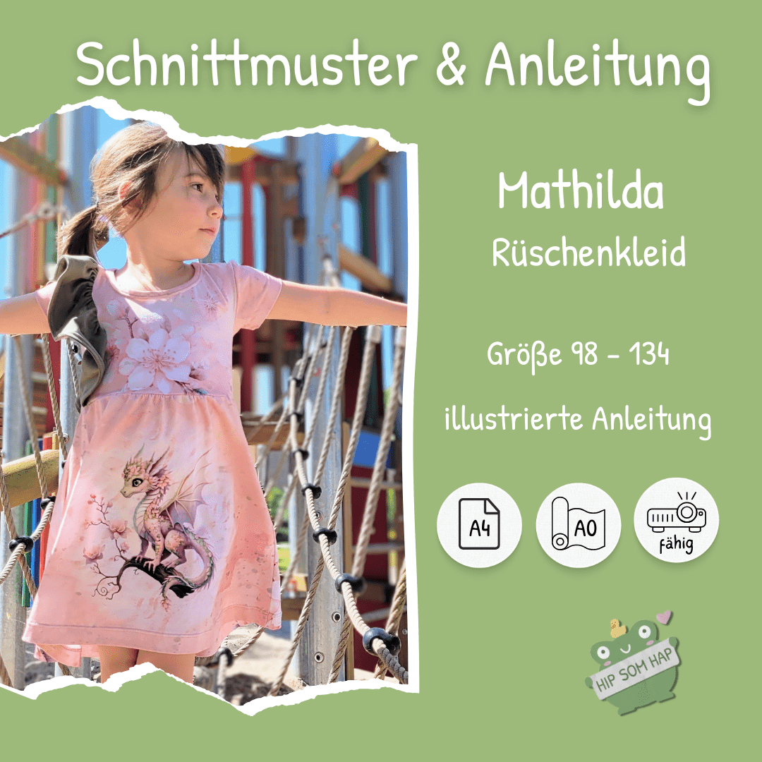 Schnittmuster Mathilda – Rüschenkleid für Mädchen Gr. 98–134 inkl. Anleitung - Sewando