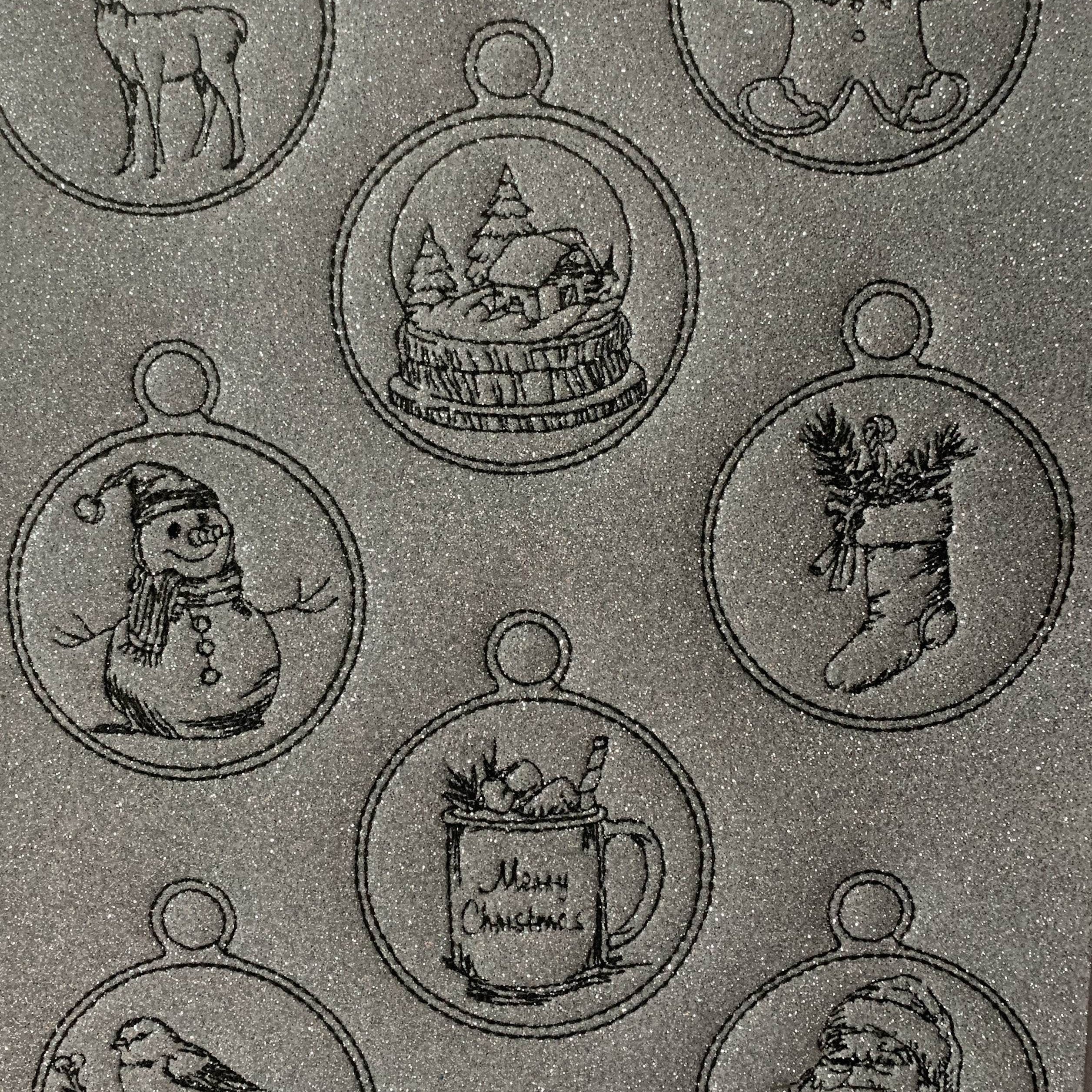 Stickdatei Weihnachten Vintage Anhänger Set 986 ITH Maschinenstickerei - Sewando