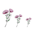 Stickdatei Blume in drei Größen, Redwork, Frühling, Sommer - Sewando