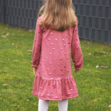 Rüschenkleid Gr. 86-122 in 3 Weiten je Größe auch für schmale und kräftige Kids
