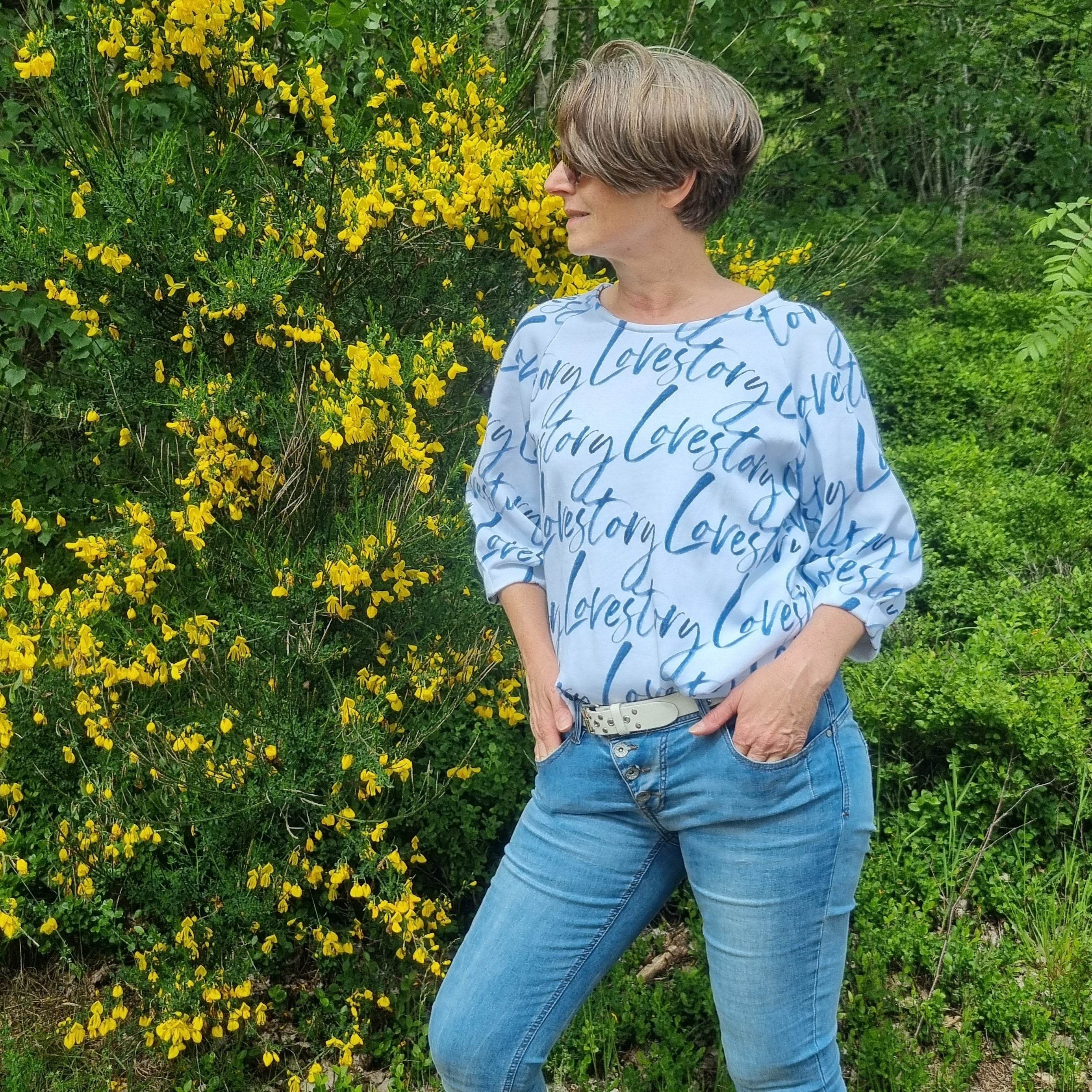 Schnittmuster Shirt CALLA - mit dreiviertel Raglan-Ärmeln - | Gr. 34–56 (PDF) - Sewando
