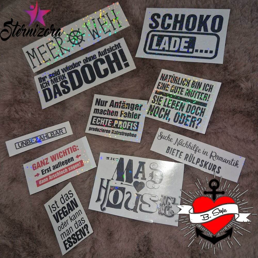 Plotterdatei *100 Sticker Vol.1* inkl. Druckdatei - Sewando