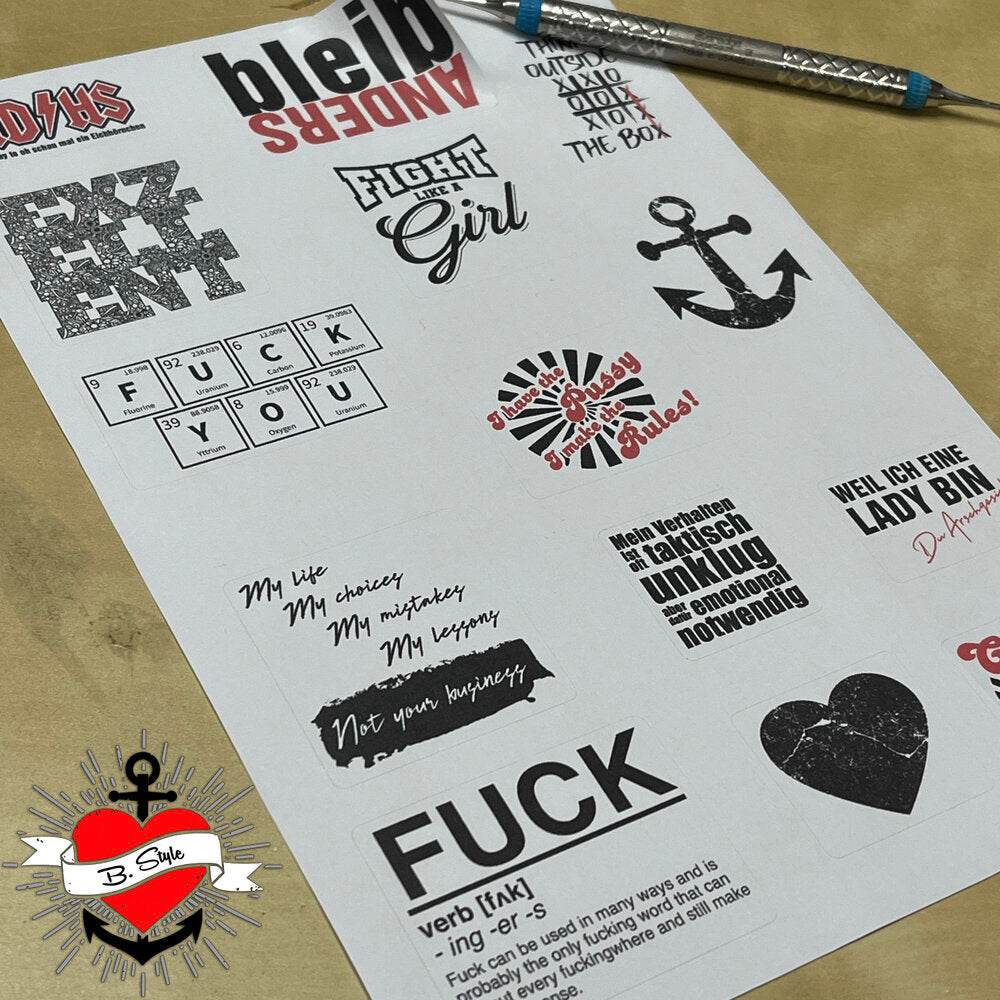 XXL Plotterdatei*100 Sticker Vol. 2* inkl. Druckdatei - Sewando