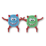 Stickdatei Monsterchen Kuscheltuch ITH Rahmen 13 cm x 18 cm, Schmusetuch, Kuscheltier - Sewando