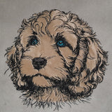 Stickdatei Applikation Cockapoo "Milli" - realistisch - FÜR HELLE & DUNKLE STOFFE