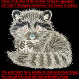 Stickdatei - Applikation - Waschbär "Paddy" - Für helle & dunkle Stoffe