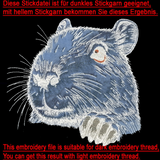 Stickdatei Applikation Capybara "Teddy" - realistisch - FÜR HELLE & DUNKLE STOFFE