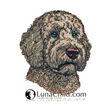 Stickdatei Applikation Golden Doodle "Chooper"- realistisch - FÜR HELLE & DUNKLE STOFFE