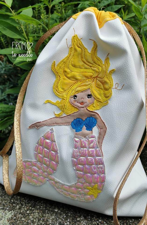 Stickdatei Sweet Mermaid - Rahmen 20x28 - Sewando