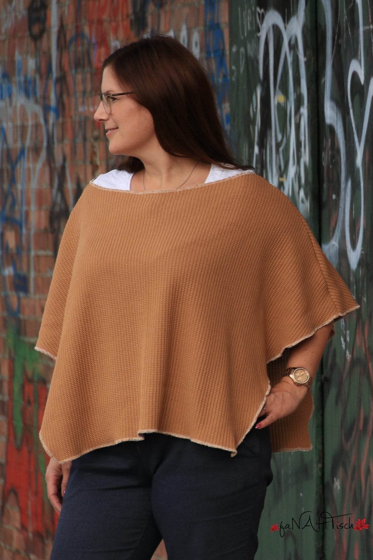 Schnittmuster Poncho ANDALO Gr. XS-XXL : - Sewando